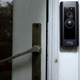 A doorbell device with a built-in camera made by home security company Ring is seen on August 28, 2019 in Silver Spring, Maryland.